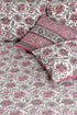 40s Cotton Pillow Cover In Lilac and Magenta Floral Print