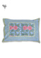 40s Cotton Pillow Cover in Floral Block Print