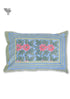 40s Cotton Pillow Cover in Floral Block Print