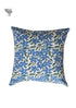 20s Cotton Cushion Cover In Blue Floral Block Print