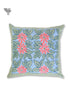 20s Cotton Cushion Cover in Floral Block Print