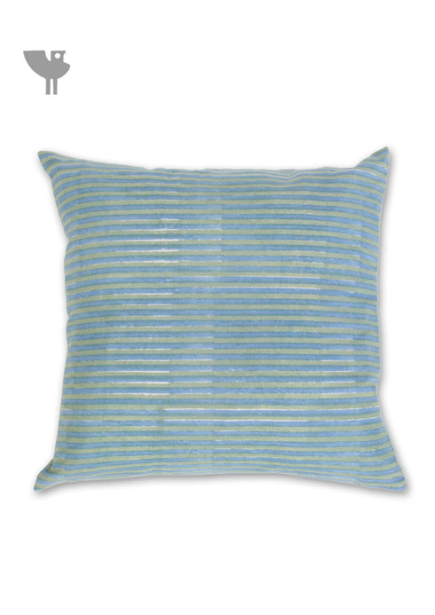 20s Cotton Cushion Cover in Floral Block Print