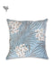 20s Cotton Cushion Cover In Blue And Grey Foliage Print