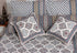 20s Cotton Cushion Cover In Grey, Bordeaux Red and Steel Blue Floral Block Print