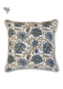 20s Cotton Cushion Cover in Floral Block Print with Piping