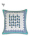 20s Cotton Cushion Cover in Floral Block Print with Piping