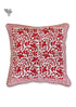 20s Cotton Cushion Cover in Floral Block Print with Piping