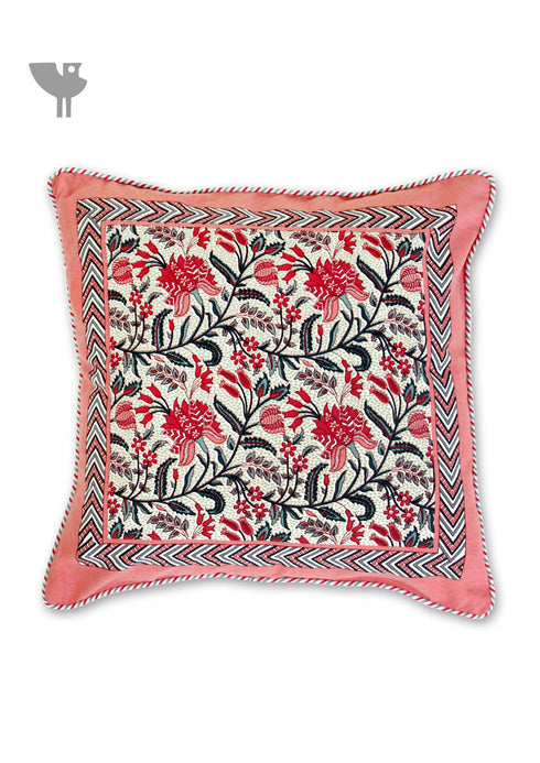 20s Cotton Cushion Cover In Floral Print