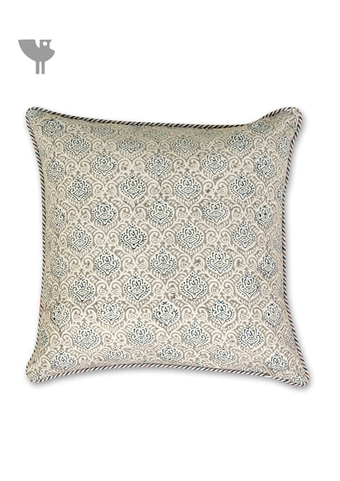 20s Cotton Cushion Cover In Graphic Block Print
