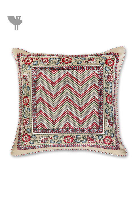 20s Cotton Cushion Cover In Floral Print