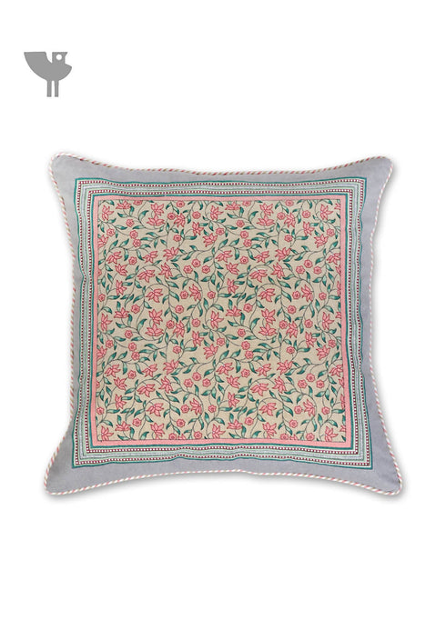 20s Cotton Cushion Cover In Floral Print