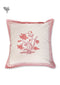 20s Cotton Cushion Cover in Floral Block Print