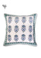 20s Cotton Cushion Cover in Floral Block Print