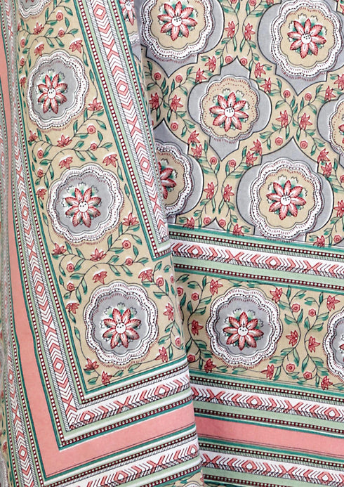 20s Cotton Bed Cover In Floral Print