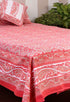 20s Cotton Bed Cover in Floral Block Print