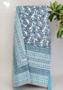 20s Cotton Bed Cover in Floral Block Print