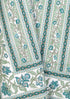 20s Cotton Bed Cover In Emerald Green Floral Print