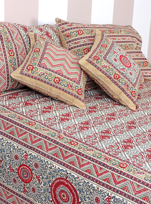 20s Cotton Bed Cover In Floral Print