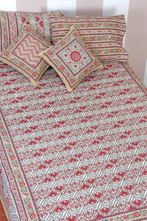 20s Cotton Bed Cover In Floral Print