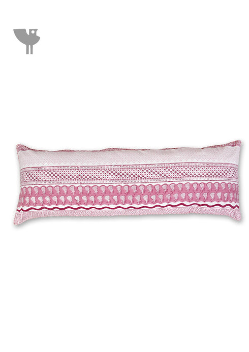 20s Cotton Cushion Cover With Graphic Block Print