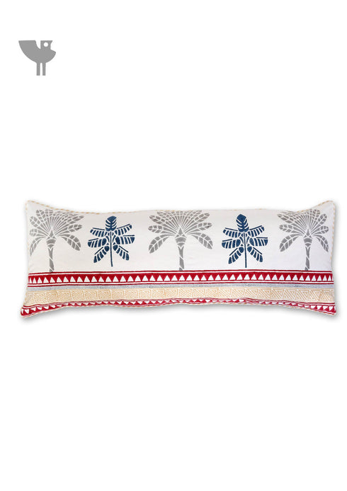 20s Cotton Cushion Cover In Abstract Block Print