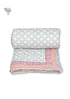 Mulmul Cotton Quilt In Graphic Block Print
