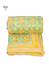 Mulmul Cotton Large Quilt In Floral Block Print