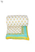Mulmul Cotton Quilt In Striped Block Print