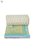 Mulmul Cotton Quilt in Floral Block Print