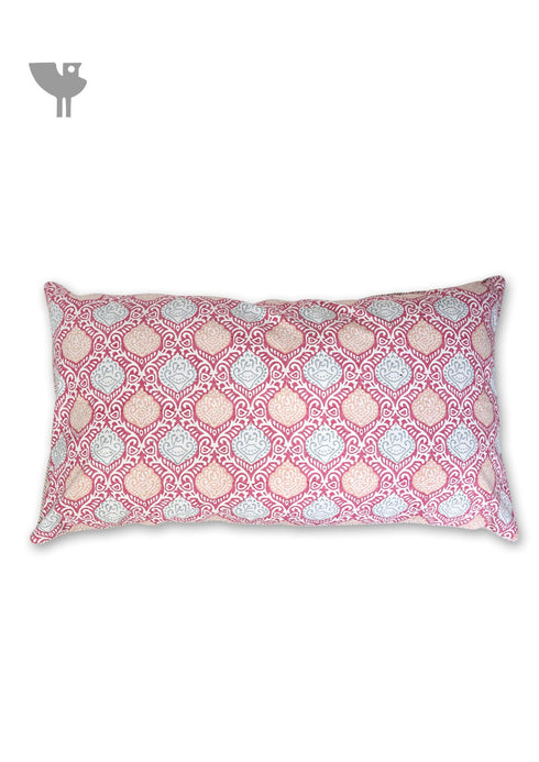 20s Cotton Cushion Cover In Graphic Block Print