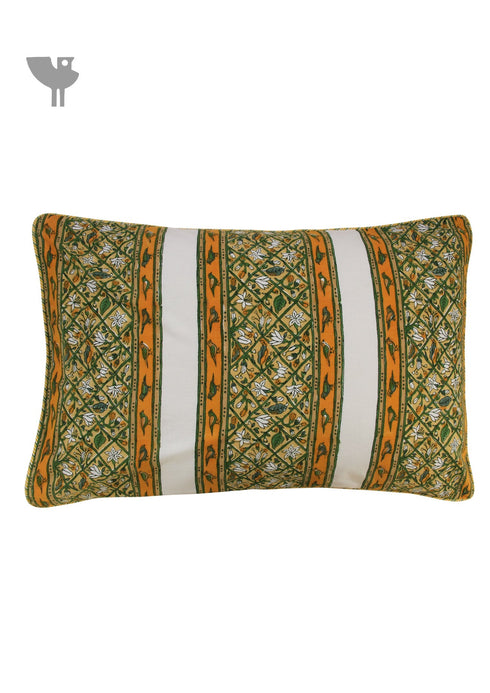 40s Cotton Multicoloured Pillow Cover With Magji Flap