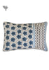 40s Cotton Pillow Cover in Floral Block Print