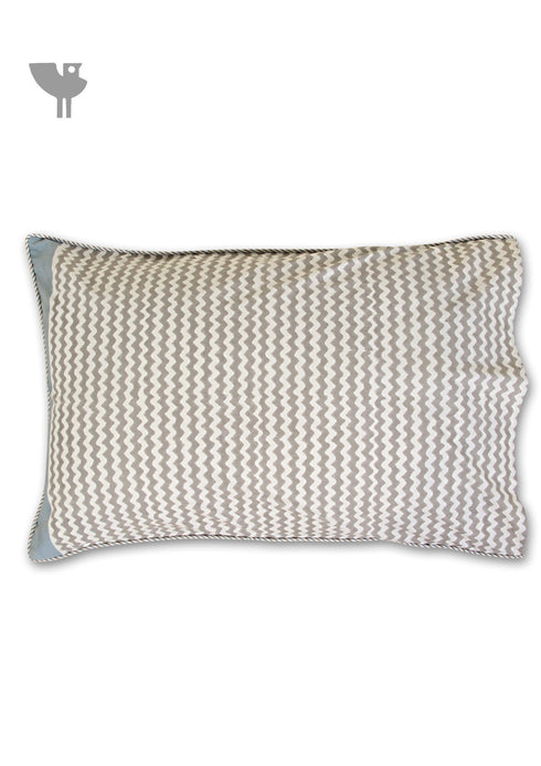 40s Cotton Pillow Cover in Floral Block Print