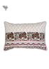 40s Cotton Pillow Cover in Floral Block Print