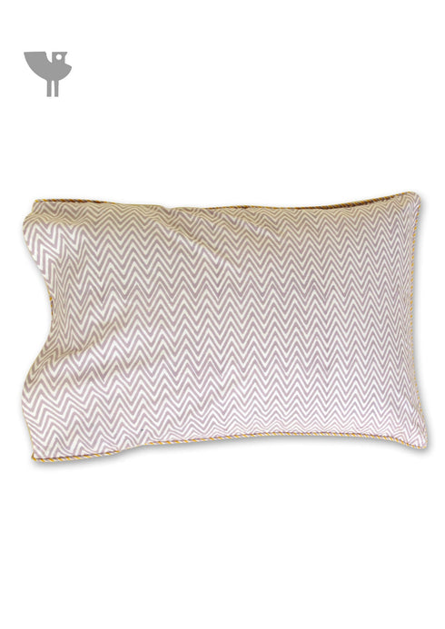 40s Cotton Pillow Cover in Floral Block Print