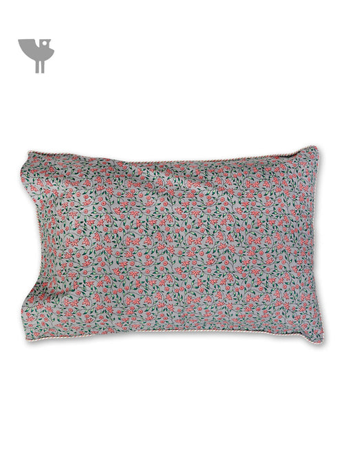 40s Cotton Pillow Cover in Floral Print