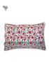 40s Cotton Pillow Cover in Floral Block Print