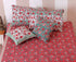 40s Cotton Pillow Cover in Floral Block Print