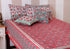 40s Cotton Pillow Cover in Floral Block Print