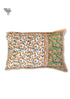 40s Cotton Pillow Cover in Floral Block Print