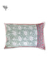40s Cotton Pillow Cover in Floral Block Print