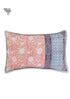 40s Cotton Pillow Cover in Floral Block Print