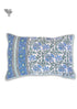 40s Cotton Pillow Cover in Floral Block Print