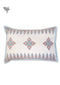 40s Cotton Pillow Cover In Geometric Block Print