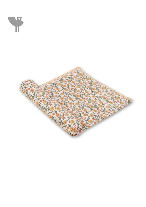Mulmul Cotton Dohar in Floral Block Print