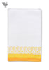 Handloom Cotton Bath Towel With Block Printed Border