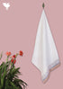Handloom Cotton Bath Towel With Block Printed Border