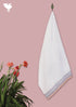 Handloom Cotton Bath Towel With Block Printed Border