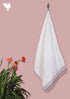 Handloom Cotton Bath Towel With Block Printed Border