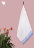 Handloom Cotton Bath Towel With Block Printed Border